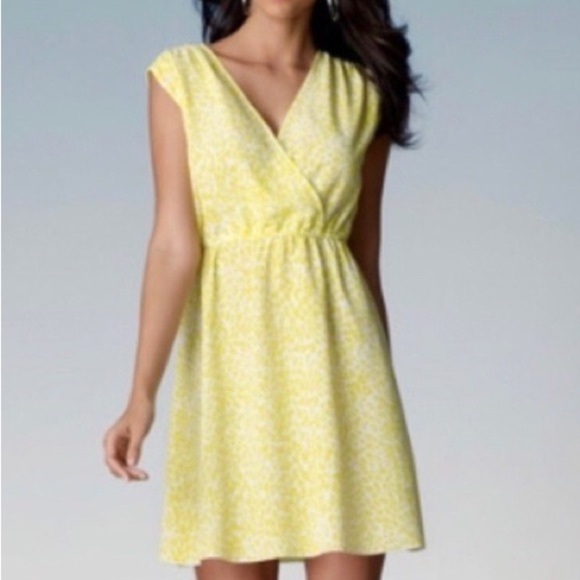 Yellow Leopard Wrap Dress - Picture 1 of 2